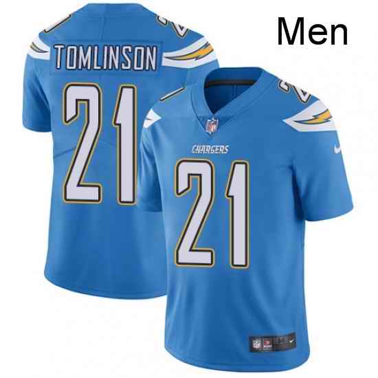 Men Nike Los Angeles Chargers 21 LaDainian Tomlinson Electric Blue Alternate Vapor Untouchable Limited Player NFL Jersey
